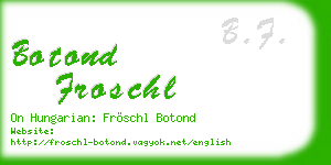 botond froschl business card